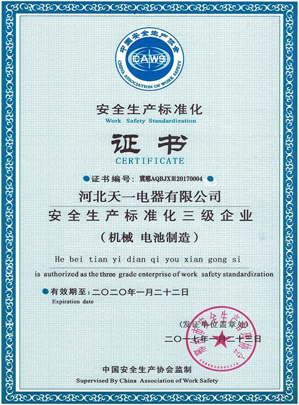 Safety production standardization